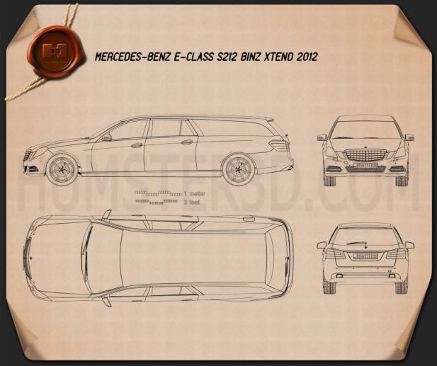 Mercedes-Benz Eクラス Binz Xtend 2012 設計図