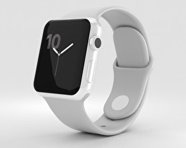 Apple Watch Edition Series 2 38mm White Ceramic Case Cloud Sport Band 3Dモデル