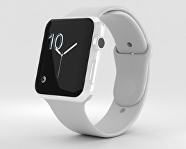 Apple Watch Edition Series 2 42mm White Ceramic Case Cloud Sport Band 3Dモデル