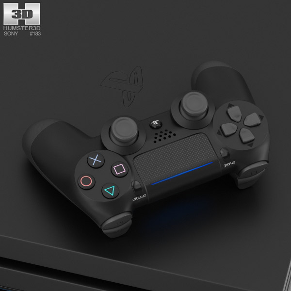 Sony PlayStation 4 Pro 3D model - Download Electronics on