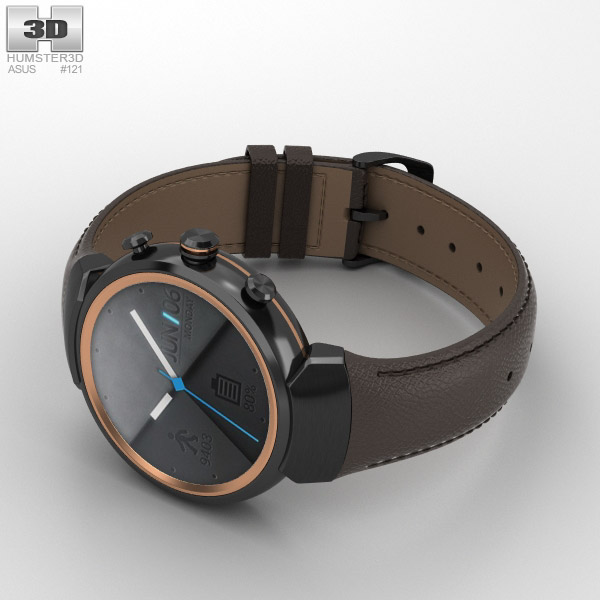 Asus Zenwatch 3 Gunmetal 3D model - ダウンロード 電子機器 on