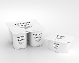 Yogurt cups 3D model