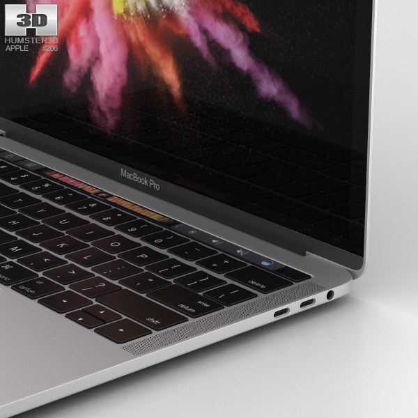 Apple MacBook Pro 13 inch (2016) with Touch Bar Silver 3D model download