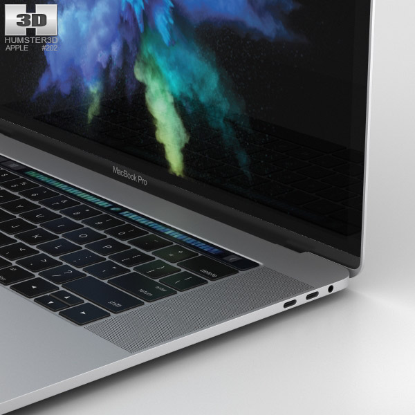 Apple MacBook Pro 15 inch (2016) Silver 3Dモデル ダウンロード