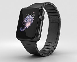 Apple Watch Series 2 38mm Stainless Steel Case Black Link Bracelet Modèle 3D