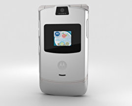 Motorola RAZR V3 Silver 3D 모델 