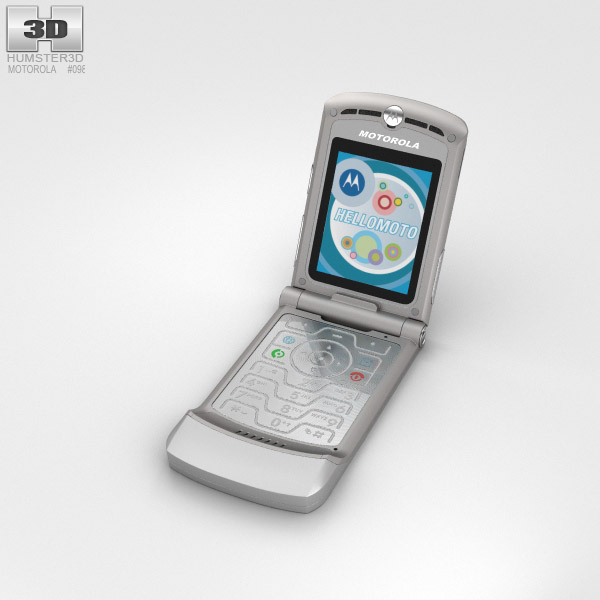 Motorola RAZR V3 Silver Modelo 3D descargar