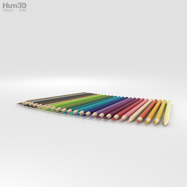 Pencil Colors 3D model - TurboSquid 1724688