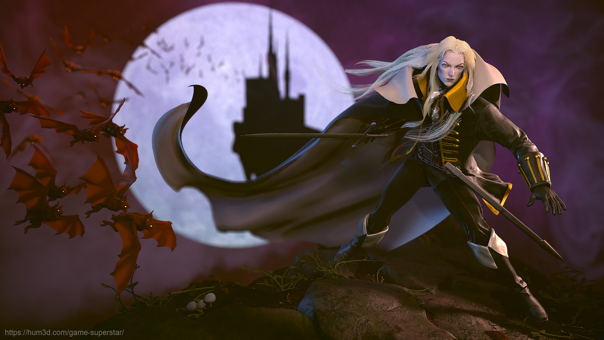 Castlevania Symphony of the Night: Alucard 3d art