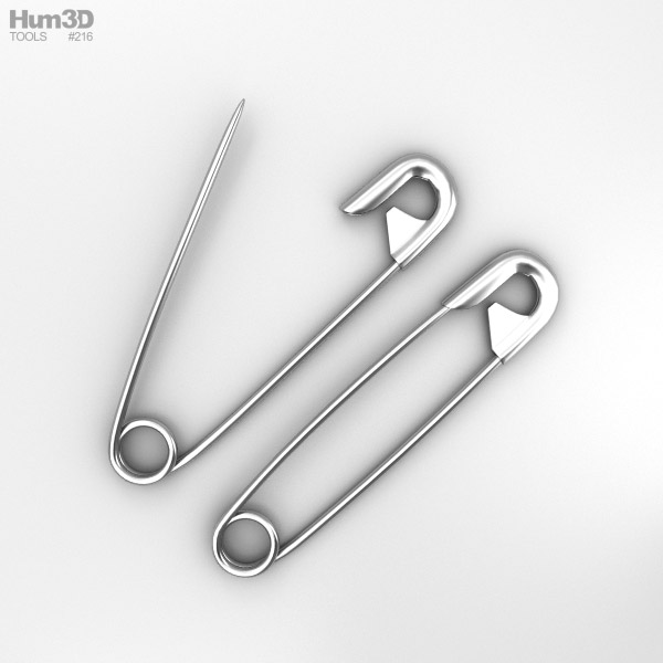 OBJ file Safety Pin / Breastpin 3d model from 3d scanning・3D printable  model to download・Cults