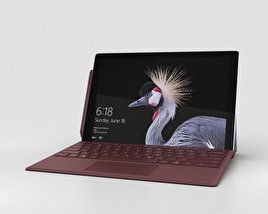 Microsoft Surface Pro (2017) Burgundy 3Dモデル