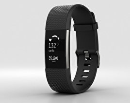 Fitbit Charge 2 Black 3D 모델 