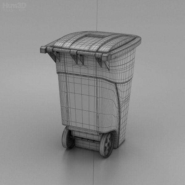 Bidone della spazzatura con ruote Modello 3D