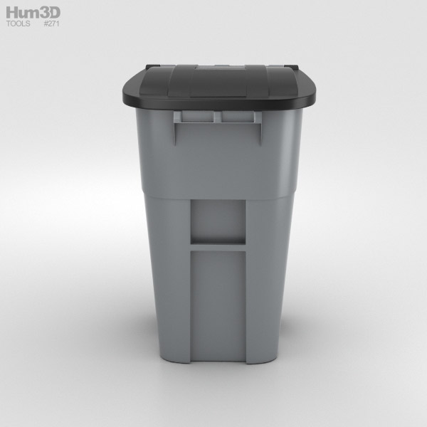 Outdoor Mobile Garbage Bin 3D Model – Realtime - 3D Models World
