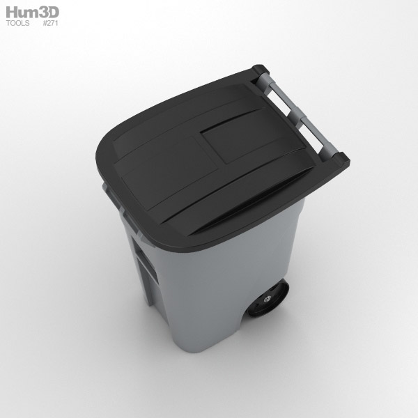 Outdoor Mobile Garbage Bin 3D Model – Realtime - 3D Models World
