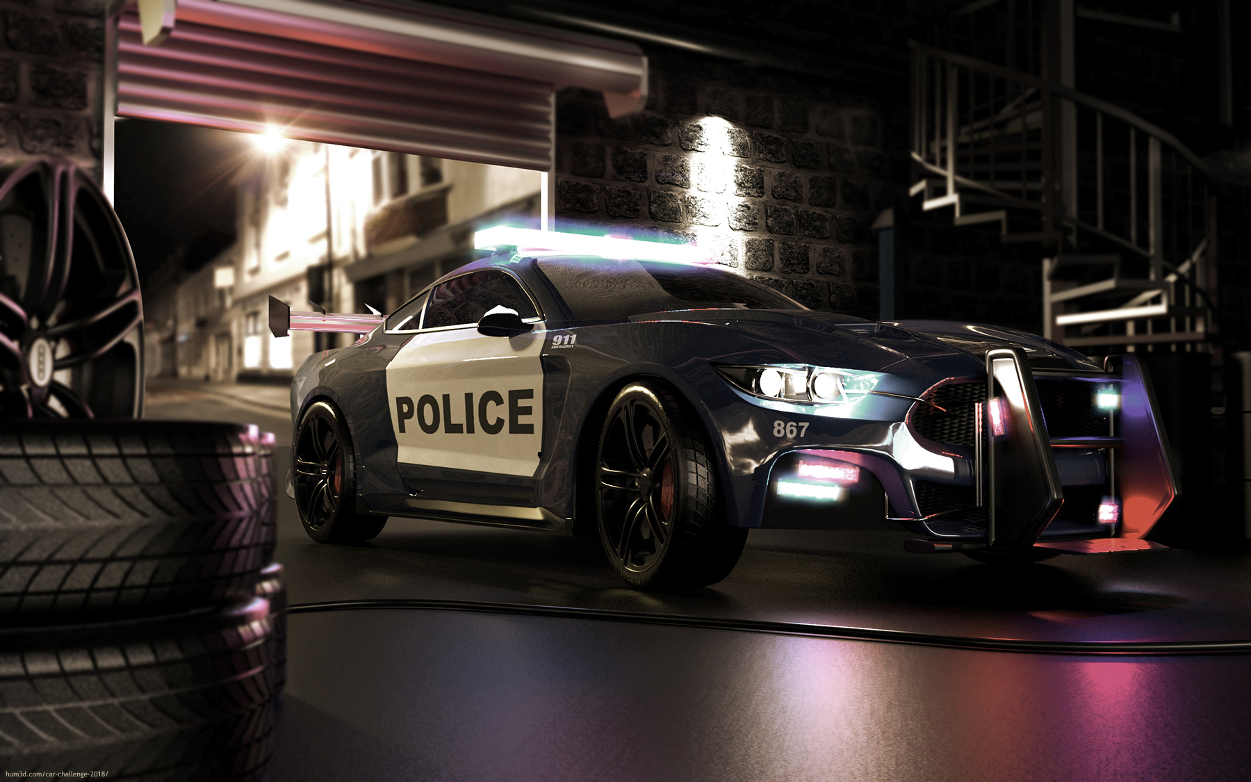Car Police 3d art