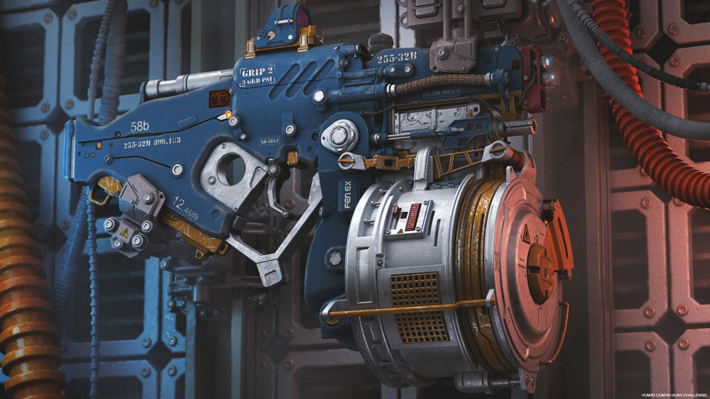 Sci-fi laser gun by Kolya Ogre