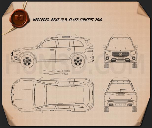 Mercedes-Benz GLBクラス 2019 設計図