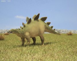 Stegosaurus Low Poly Modèle 3D