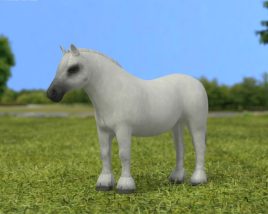 Pony Horse Low Poly Modelo 3d
