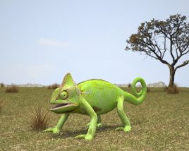 Chameleon Low Poly Modello 3D
