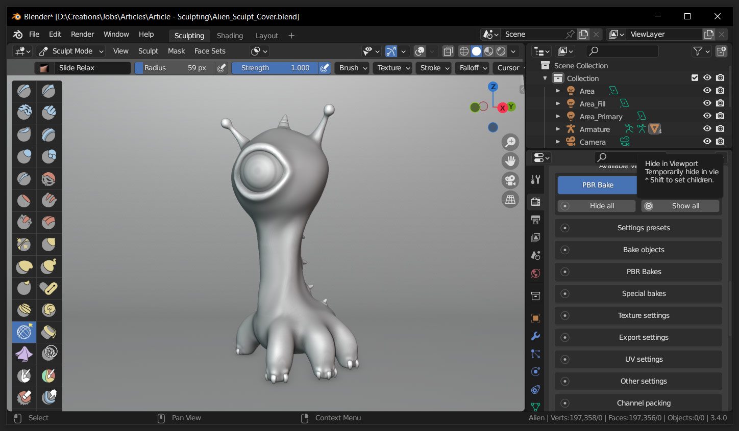 Example sculpting project