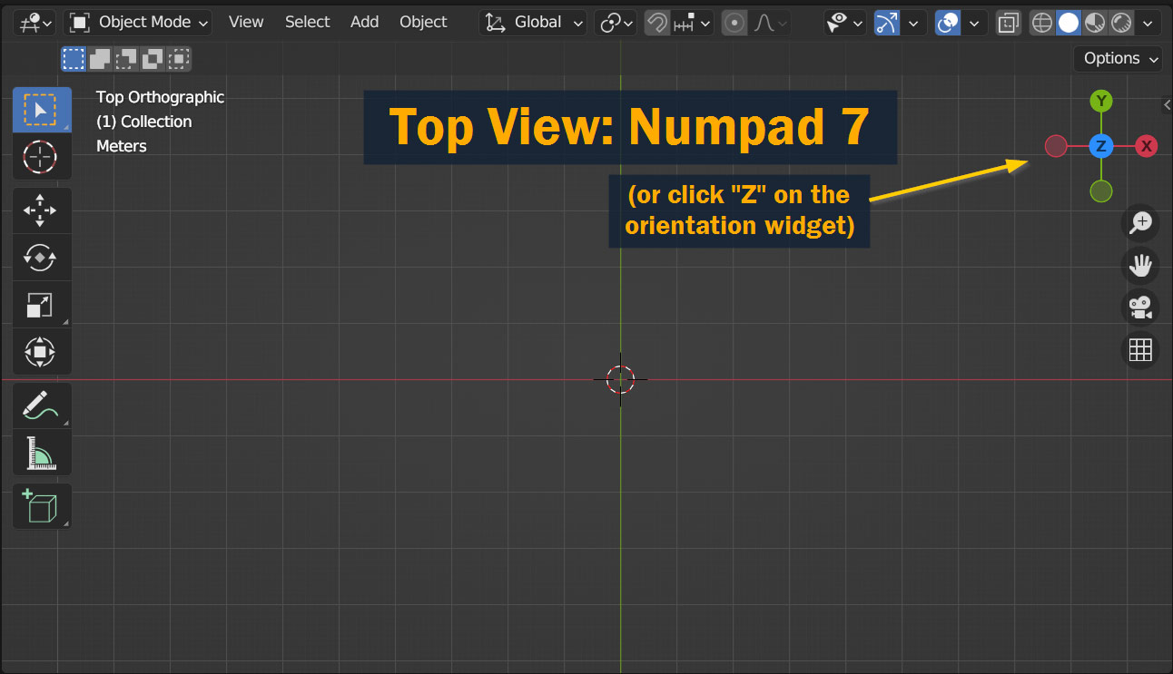 align viewport to top view