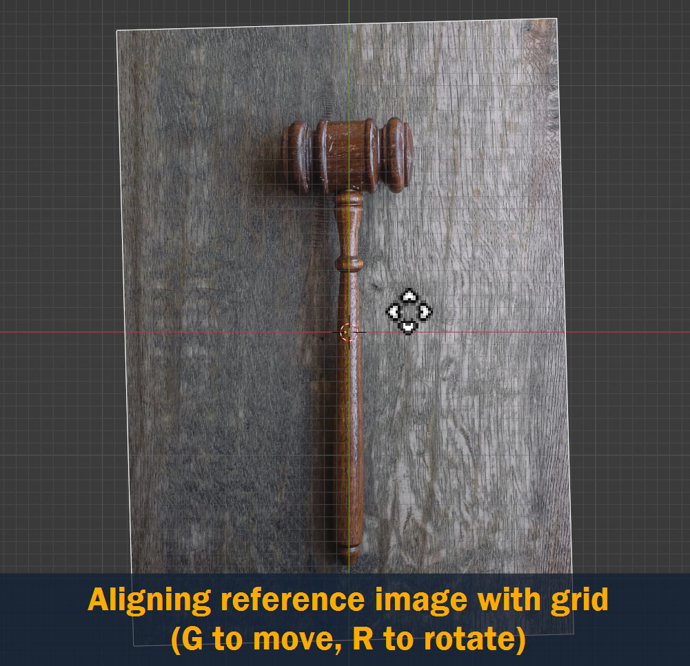 aligning reference image with grid