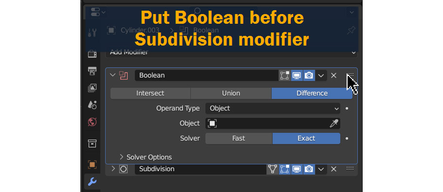 boolean before subdivision modifier