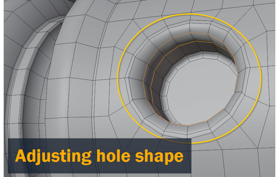 adjusting hole shape
