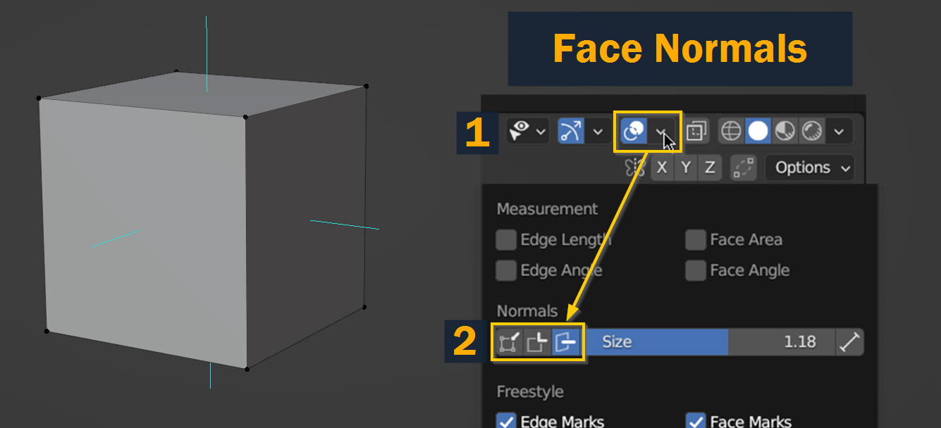 enabling face normals