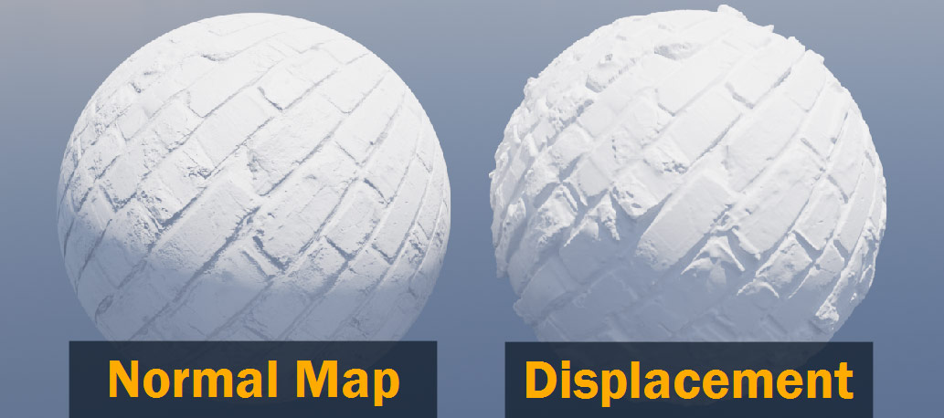 normal vs displacement map