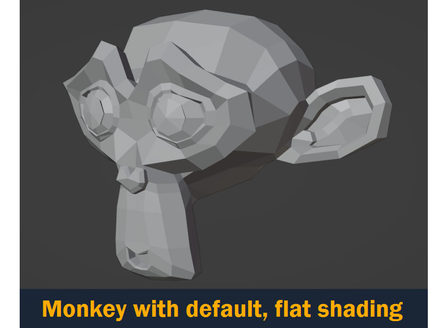 3d model with default flat shading