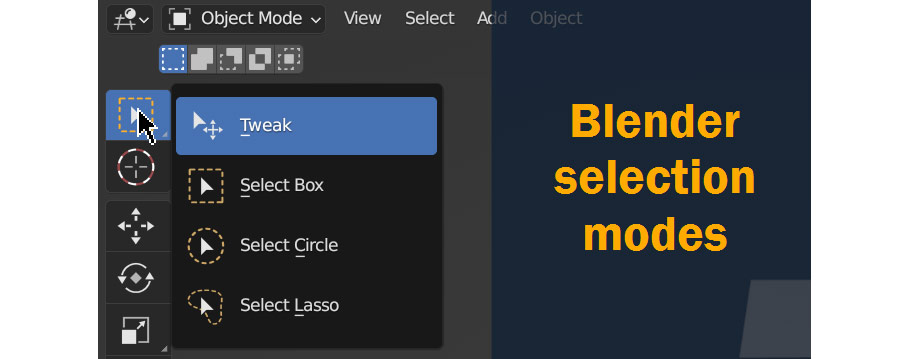 Blender selection modes