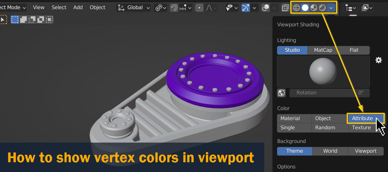 vertex colors in viewport