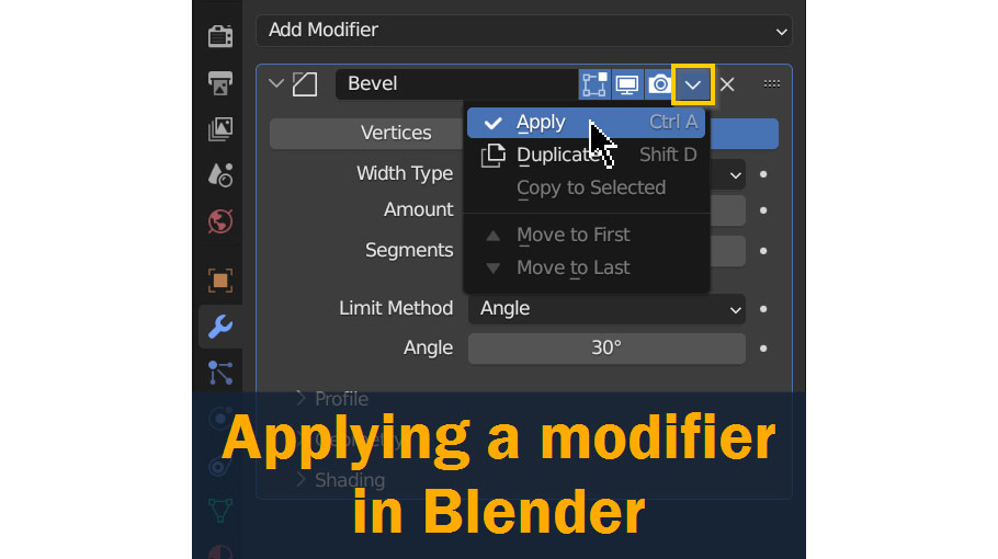 apply modifier in blender