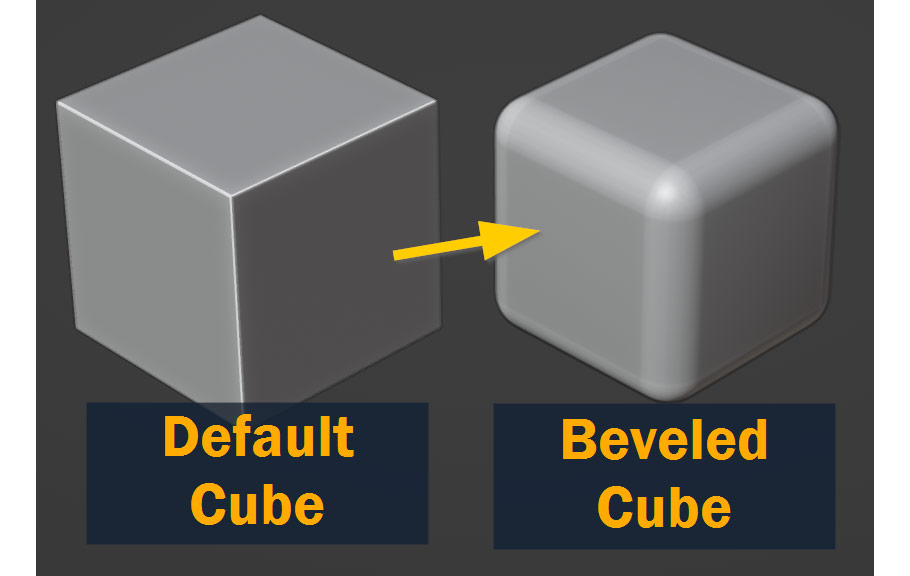 cube with round edges in blender