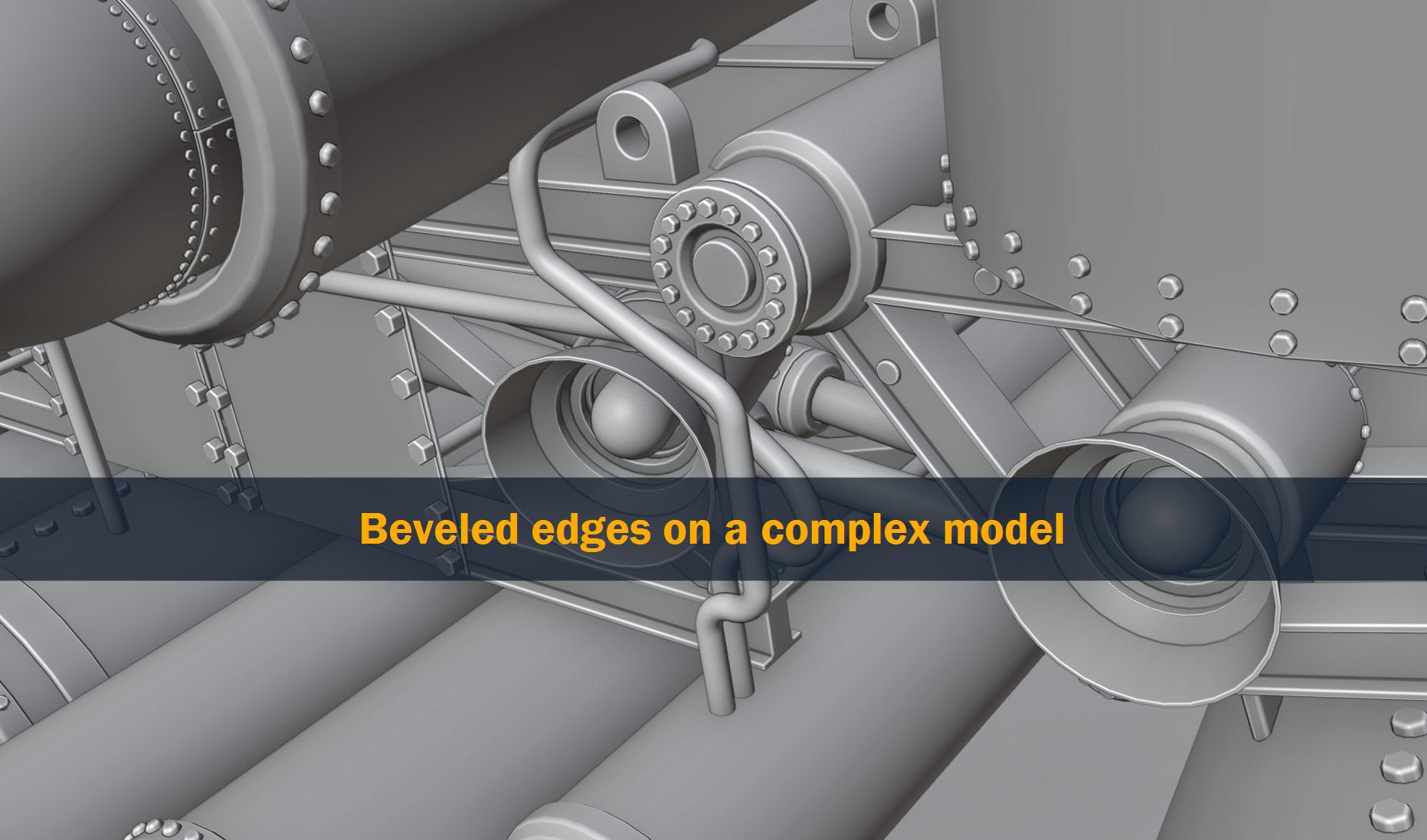 beveled edges on complex model