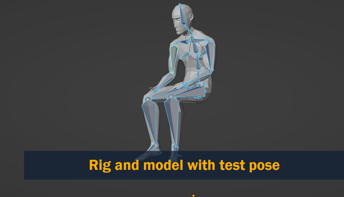 rig and model with test pose