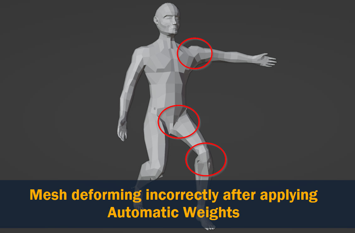 mesh deforming incorrectly after automatic weights