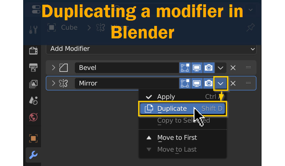 duplicate modifier in blender 3d