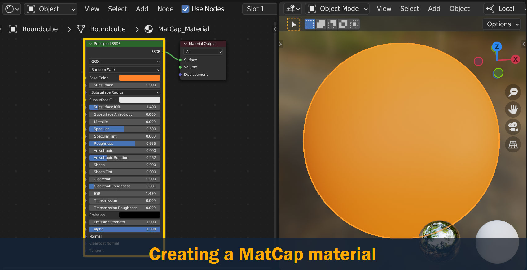 creating matcap material