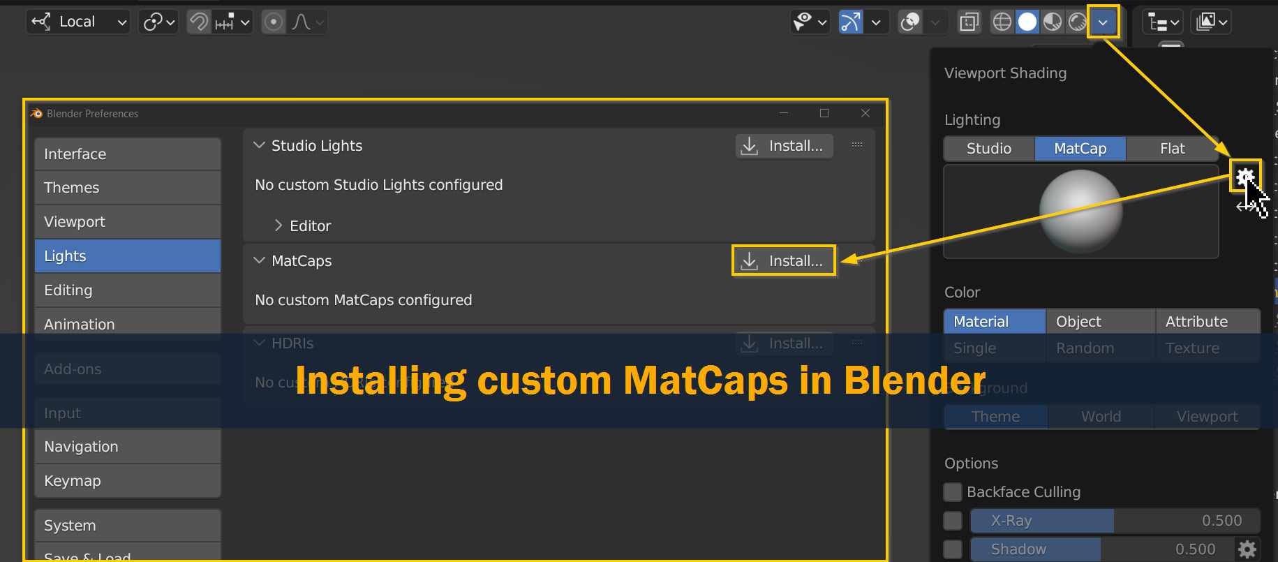 installing custom matcaps in blender