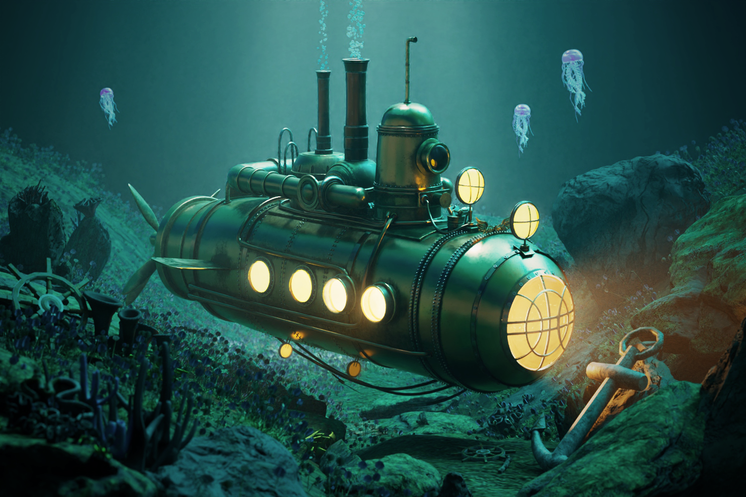 Steampunk Submarine