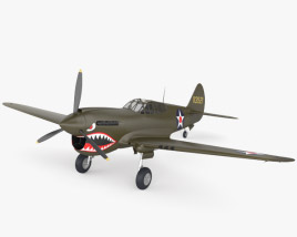 Curtiss P-40 Warhawk 3D model