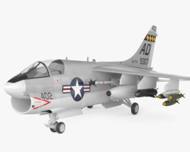 A-7海盜二式攻擊機 3D模型