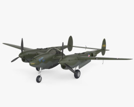 Lockheed P-38 Lightning 3D model