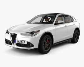 Alfa Romeo Stelvio Q4 з детальним інтер'єром 2020 3D модель