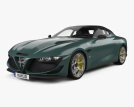 Alfa-Romeo Giulia SWB Zagato 2024 3D model