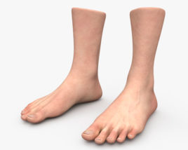 男性の足 3Dモデル